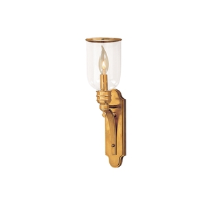 HUD2131AGB Newport 1 Bulb Wall Sconce - Aged Brass HUD2131AGB Newport 1 Bulb Wall Sconce - Aged Brass