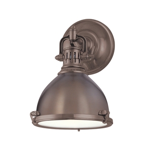 HUD2209HB Pelham 1 Bulb Wall Sconce - Historic Bronze HUD2209HB Pelham 1 Bulb Wall Sconce - Historic Bronze