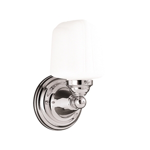 HUD221PN Burlington 1 Bulb Wall Sconce - Polished Nickel HUD221PN Burlington 1 Bulb Wall Sconce - Polished Nickel