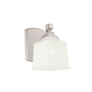 HUD2241SN Lakeland 1 Bulb Wall Sconce - Satin Nickel HUD2241SN Lakeland 1 Bulb Wall Sconce - Satin Nickel