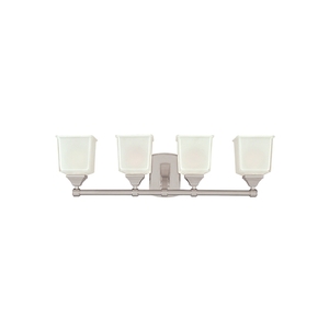 HUD2244SN Lakeland 4 or More Bulb Bathroom Lighting - Satin Nickel HUD2244SN Lakeland 4 or More Bulb Bathroom Lighting - Satin Nickel