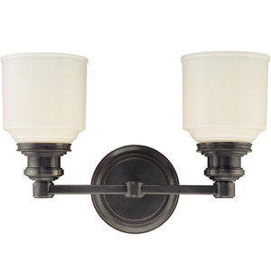HUD3402OB Windham 2 Bulb Bathroom Lighting - Old Bronze HUD3402OB Windham 2 Bulb Bathroom Lighting - Old Bronze
