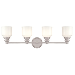 HUD3404SN Windham 4 or More Bulb Bathroom Lighting - Satin Nickel HUD3404SN Windham 4 or More Bulb Bathroom Lighting - Satin Nickel