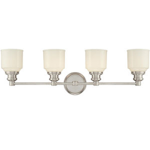 HUD3404PN Windham 4 or More Bulb Bathroom Lighting - Polished Nickel HUD3404PN Windham 4 or More Bulb Bathroom Lighting - Polished Nickel