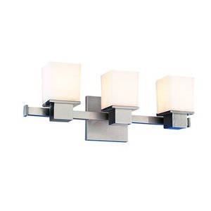 HUD4443SN Milford 3 Bulb Bathroom Lighting - Satin Nickel HUD4443SN Milford 3 Bulb Bathroom Lighting - Satin Nickel