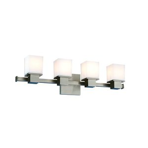 HUD4444SN Milford 4 or More Bulb Bathroom Lighting - Satin Nickel HUD4444SN Milford 4 or More Bulb Bathroom Lighting - Satin Nickel