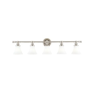 HUD4505PN Weston 4 or More Bulb Bathroom Lighting - Polished Nickel HUD4505PN Weston 4 or More Bulb Bathroom Lighting - Polished Nickel