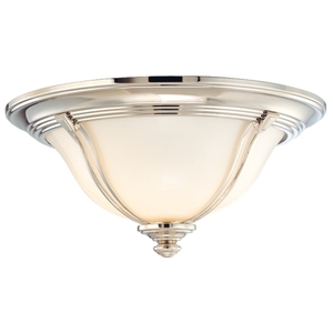HUD5414PN Carrollton Flush Mount Ceiling Light - Polished Nickel HUD5414PN Carrollton Flush Mount Ceiling Light - Polished Nickel