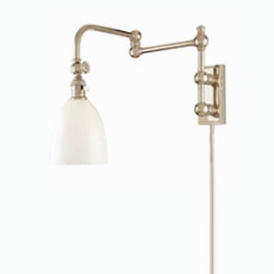 HUD772PN Monroe Swing Arm Lamp - Polished Nickel HUD772PN Monroe Swing Arm Lamp - Polished Nickel