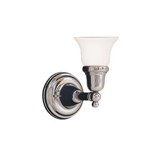 HUD861PC341 Historic 1 Bulb Wall Sconce - Polished Chrome HUD861PC341 Historic 1 Bulb Wall Sconce - Polished Chrome