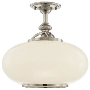HUD9815FPN Canton Semi Flush Mount Ceiling Light - Polished Nickel HUD9815FPN Canton Semi Flush Mount Ceiling Light - Polished Nickel
