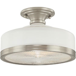 HUD3811SN Winslow Semi Flush Mount Ceiling Light - Satin Nickel HUD3811SN Winslow Semi Flush Mount Ceiling Light - Satin Nickel