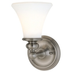 HUD4501PN Weston 1 Bulb Wall Sconce - Polished Nickel HUD4501PN Weston 1 Bulb Wall Sconce - Polished Nickel