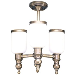 HUD6313AGB Chatham Semi Flush Mount Ceiling Light - Aged Brass HUD6313AGB Chatham Semi Flush Mount Ceiling Light - Aged Brass