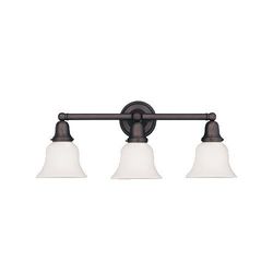 HUD863PC341 Historic 3 Bulb Bathroom Lighting - Polished Chrome HUD863PC341 Historic 3 Bulb Bathroom Lighting - Polished Chrome