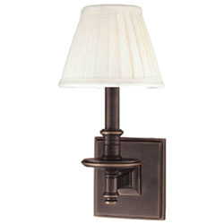 HUD9211PN Litchfield 1 Bulb Wall Sconce - Polished Nickel HUD9211PN Litchfield 1 Bulb Wall Sconce - Polished Nickel