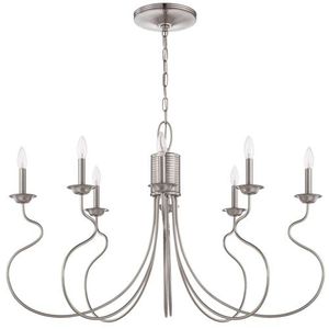 C36278BNK Clarion Large Foyer Chandelier Chandelier - Brushed Nickel C36278BNK Clarion Large Foyer Chandelier Chandelier - Brushed Nickel