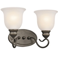 Bathroom Lighting (2 Bulbs) 14-3/4" Width Bathroom Lighting (2 Bulbs) 14-3/4" Width