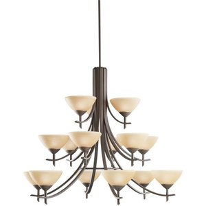 KK1681OZ Olympia Large Foyer Chandelier Chandelier - Olde Bronze / Sunset Marble KK1681OZ Olympia Large Foyer Chandelier Chandelier - Olde Bronze / Sunset Marble