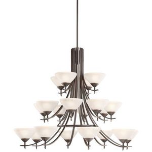 KK1861OZW Olympia Large Foyer Chandelier Chandelier - Olde Bronze / Satin Etched KK1861OZW Olympia Large Foyer Chandelier Chandelier - Olde Bronze / Satin Etched