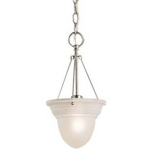 KK2905NI Cove Molding Top Glass Mini-Pendant Pendant Light - Brushed Nickel KK2905NI Cove Molding Top Glass Mini-Pendant Pendant Light - Brushed Nickel
