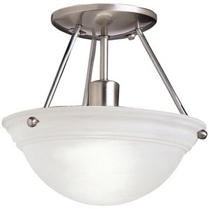 KK3121NI Cove Molding Top Glass Semi Flush Mount Ceiling Light - Brushed Nickel / Satin Etched KK3121NI Cove Molding Top Glass Semi Flush Mount Ceiling Light - Brushed Nickel / Satin Etched