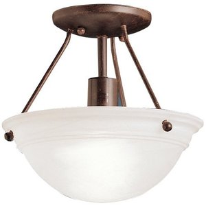 KK3121TZ Cove Molding Top Glass Semi Flush Mount Ceiling Light - Tannery Bronze KK3121TZ Cove Molding Top Glass Semi Flush Mount Ceiling Light - Tannery Bronze