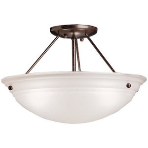 KK3122TZ Cove Molding Top Glass Semi Flush Mount Ceiling Light - Tannery Bronze KK3122TZ Cove Molding Top Glass Semi Flush Mount Ceiling Light - Tannery Bronze