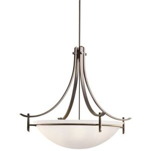 KK3279OZW Olympia Up Light Pendant Light - Olde Bronze / Satin Etched KK3279OZW Olympia Up Light Pendant Light - Olde Bronze / Satin Etched