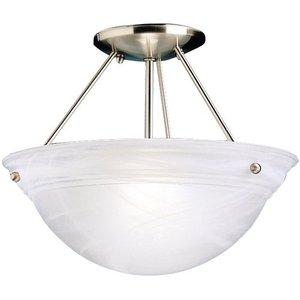 KK3718NI Cove Molding Top Glass Semi Flush Mount Ceiling Light - Brushed Nickel KK3718NI Cove Molding Top Glass Semi Flush Mount Ceiling Light - Brushed Nickel
