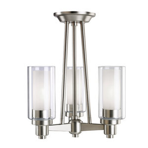 KK3743NI Circolo Semi Flush Mount Ceiling Light - Brushed Nickel KK3743NI Circolo Semi Flush Mount Ceiling Light - Brushed Nickel