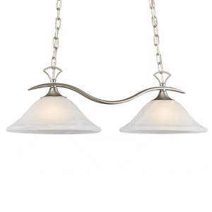 KK3802NIA Dover Linear Pendant Pendant Light - Brushed Nickel/Alabaster Swirl KK3802NIA Dover Linear Pendant Pendant Light - Brushed Nickel/Alabaster Swirl