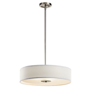KK42121NI Inverted Pendant Drum Pendant Pendant Light - Brushed Nickel KK42121NI Inverted Pendant Drum Pendant Pendant Light - Brushed Nickel