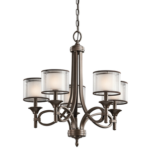 KK42381MIZ Lacey Mini Chandelier - Mission Bronze KK42381MIZ Lacey Mini Chandelier - Mission Bronze