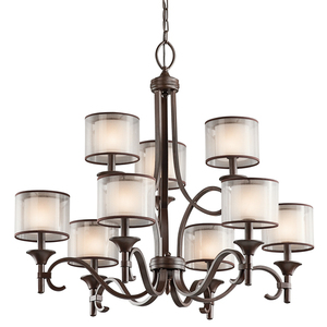 KK42382MIZ Lacey Mid Sized Chandelier Chandelier - Mission Bronze KK42382MIZ Lacey Mid Sized Chandelier Chandelier - Mission Bronze