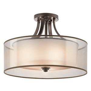 KK42387MIZ Lacey Semi Flush Mount Ceiling Light - Mission Bronze KK42387MIZ Lacey Semi Flush Mount Ceiling Light - Mission Bronze