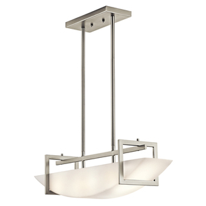 KK42418NI Crescent View Linear Pendant Pendant Light - Brushed Nickel KK42418NI Crescent View Linear Pendant Pendant Light - Brushed Nickel