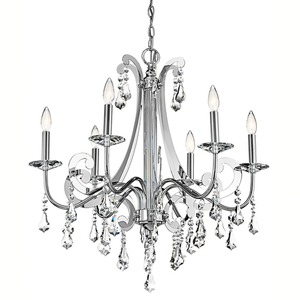 KK42545CH Leanora Mid Sized Chandelier Chandelier - Chrome KK42545CH Leanora Mid Sized Chandelier Chandelier - Chrome