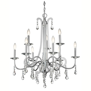 KK42546CH Leanora Large Foyer Chandelier Chandelier - Chrome KK42546CH Leanora Large Foyer Chandelier Chandelier - Chrome