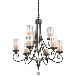 KK42863SWZ Lara Large Foyer Chandelier Chandelier - Shadow Bronze KK42863SWZ Lara Large Foyer Chandelier Chandelier - Shadow Bronze