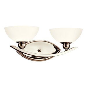 KK45091PN Palla 2 Bulb Bathroom Lighting - Polished Nickel KK45091PN Palla 2 Bulb Bathroom Lighting - Polished Nickel