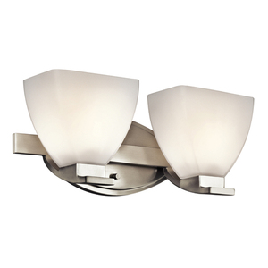 KK45114NI Claro 2 Bulb Bathroom Lighting - Brushed Nickel KK45114NI Claro 2 Bulb Bathroom Lighting - Brushed Nickel