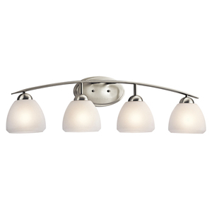 KK45120NI Calleigh 4 or More Bulb Bathroom Lighting - Brushed Nickel KK45120NI Calleigh 4 or More Bulb Bathroom Lighting - Brushed Nickel