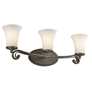 KK45302OZ Wickham 3 Bulb Bathroom Lighting - Olde Bronze KK45302OZ Wickham 3 Bulb Bathroom Lighting - Olde Bronze