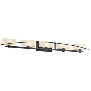 KK45319BK Suspension 4 or More Bulb Bathroom Lighting - Black (Painted) KK45319BK Suspension 4 or More Bulb Bathroom Lighting - Black (Painted)