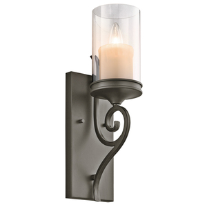 KK45362SWZ Lara 1 Bulb Wall Sconce - Shadow Bronze KK45362SWZ Lara 1 Bulb Wall Sconce - Shadow Bronze