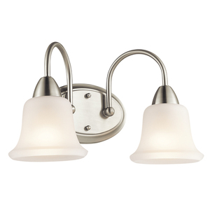 KK45882NI Nicholson 2 Bulb Bathroom Lighting - Brushed Nickel KK45882NI Nicholson 2 Bulb Bathroom Lighting - Brushed Nickel