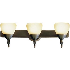 KK5178OZ Olympia 3 Bulb Bathroom Lighting - Olde Bronze / Sunset Marble KK5178OZ Olympia 3 Bulb Bathroom Lighting - Olde Bronze / Sunset Marble