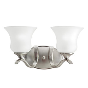 KK5285NI Wedgeport 2 Bulb Bathroom Lighting - Brushed Nickel KK5285NI Wedgeport 2 Bulb Bathroom Lighting - Brushed Nickel