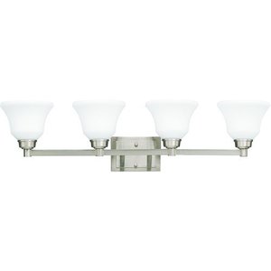 KK5391NI Langford 4 or More Bulb Bathroom Lighting - Brushed Nickel KK5391NI Langford 4 or More Bulb Bathroom Lighting - Brushed Nickel